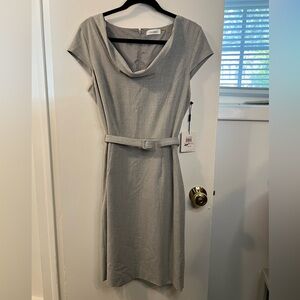 Calvin Klein Elegant Gray Midi Dress